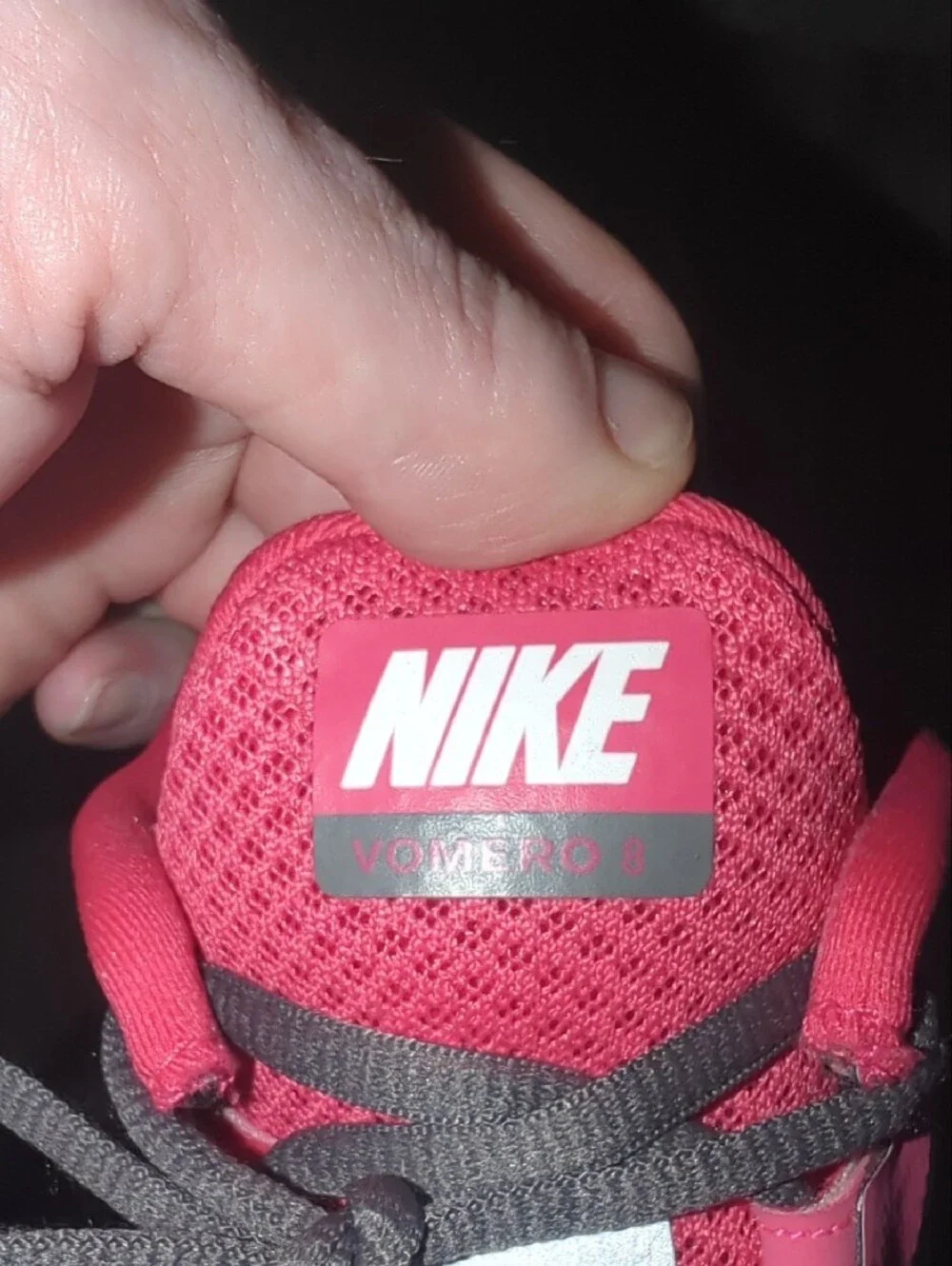 Nike Women's Bright Pink and Gray Running Sneakers